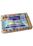 Clanax Klamry do prádla drewniane 20 sztuk