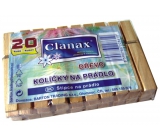 Clanax Klamry do prádla drewniane 20 sztuk