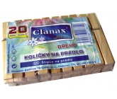 Clanax Klamry do prádla drewniane 20 sztuk