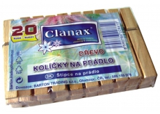 Clanax Klamry do prádla drewniane 20 sztuk