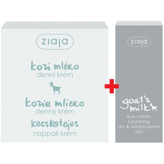 Ziaja Kozí mléko denní krém 50ml + oční krém 15 ml, duopack