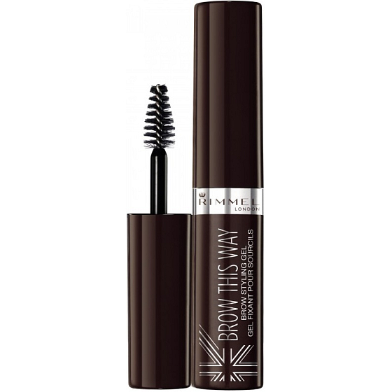 Rimmel London Brow This Way Brown Styling gelová řasenka pro úpravu obočí 003 Dark Brown 5 ml