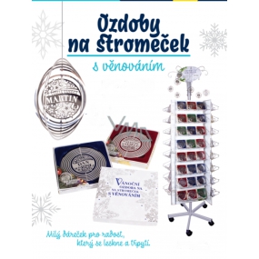 Albi Ozdoba na stromeček s věnováním Pro štěstí k Vánocům, průměr 10 cm