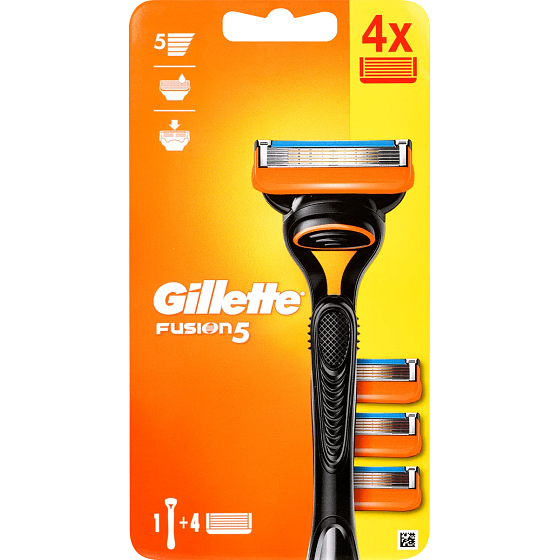 Gillette Fusion5 maszynka do golenia + 4 wymienne ostrza, dla mężczyzn