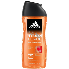 Adidas Team Force 3v1 żel pod prysznic do ciała, włosów i skóry dla mężczyzn 250 ml