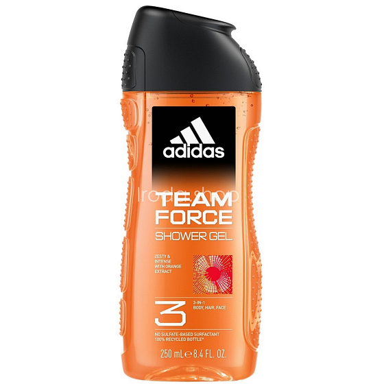 Adidas Team Force 3v1 żel pod prysznic do ciała, włosów i skóry dla mężczyzn 250 ml