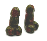 Unakit Penis pro szczęście, naturalny kamień na wzwód około 3 cm, kamień osobistego rozwoju i wizji