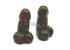 Unakit Penis pro szczęście, naturalny kamień na wzwód około 3 cm, kamień osobistego rozwoju i wizji