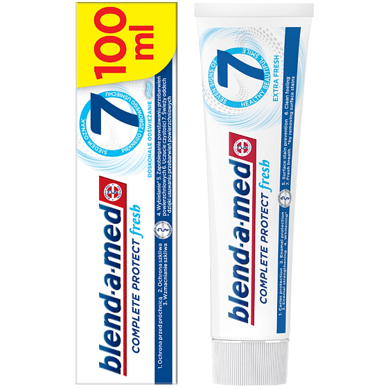 Blend-a-med Complete 7 Protect Fresh pasta do zębów z 7 oznakami zdrowego i pięknego uśmiechu 100 ml