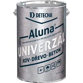 Detecha Aluna farba do metalu betonu drewna z zawartością aluminium, srebrzysta, 4 kg