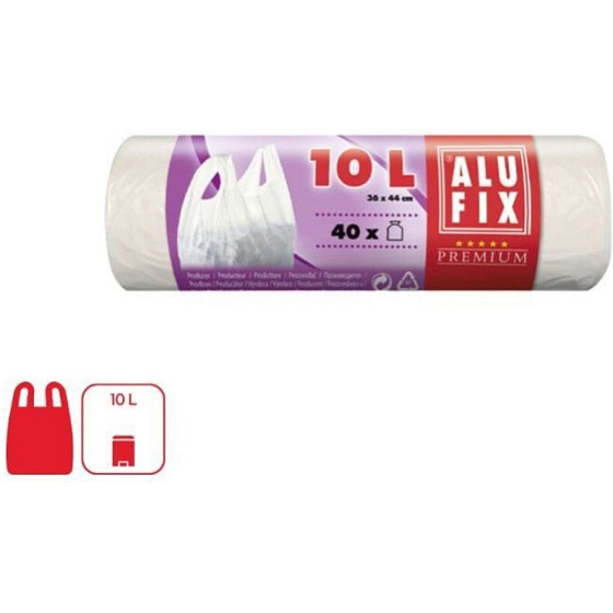 Alufix Worki na śmieci z uchami 10 l (40 ks)