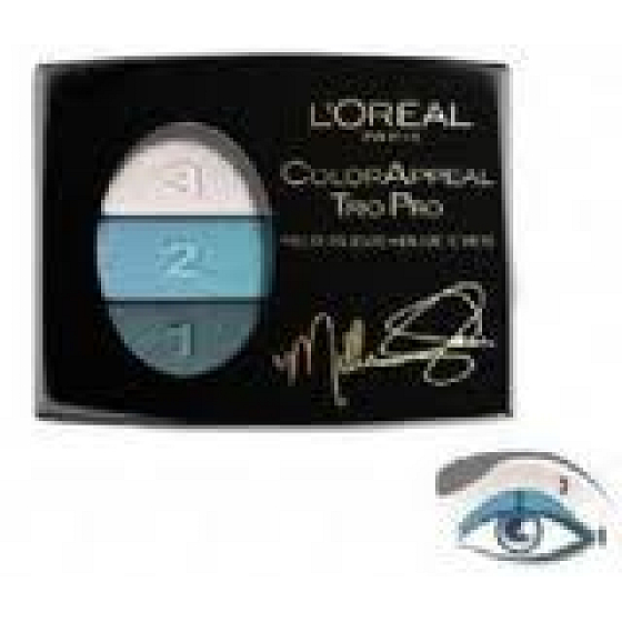 Loreal Paris Color Appeal Trio oční stíny 318 Bleu Turquoise 2 g