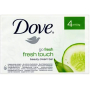 Dove Go Fresh Touch Okurka & Zelený čaj toaletní mýdlo 100 g x 4