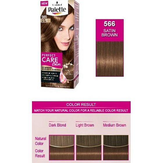 Schwarzkopf Palette Perfect Color Care barva na vlasy 566 Hnědý satén