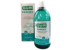 Gum Paroex woda ustna, płukanie CHX 0,06% do profesjonalnej kontroli płytki i długoterminowej ochrony dziąseł przy pierwszych objawach zapalenia dziąseł 500 ml