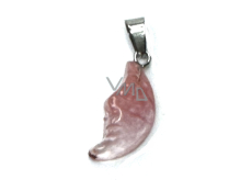 Kryształ różowy Księżyc przywieszek naturalny kamień, ręcznie szlifowana figurka 2,2 x 10 mm, kamień kamieni