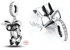 Charm Srebrna 925 Chic style - kolczyki z kokardą, zawieszka na bransoletkę, zainteresowania