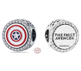 Zawieszka ze srebra próby 925 Marvel The Avengers, Kapitan Ameryka, charms do bransoletki film