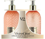 Vivian Gray Neroli i Ambra luksusowe płynne mydło z dozownikiem 300 ml + luksusowe mleczko do rąk z dozownikiem 300 ml, zestaw kosmetyczny