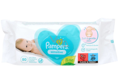 Pampers Sensitive nawilżane chusteczki do czyszczenia dla dzieci 80 sztuk