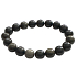 Obsidian zlatý náramek elastický přírodní kámen, 10 mm / 16 - 17 cm, kámen záchrany