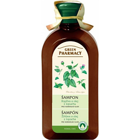 Green Pharmacy szampon do normalnych wlosów z pokrzywą i łopianem, 350 ml