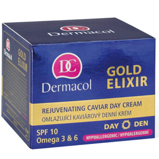Dermacol Gold Elixir SPF10 Odmładzający kaviarowy krem na dzień 50 ml