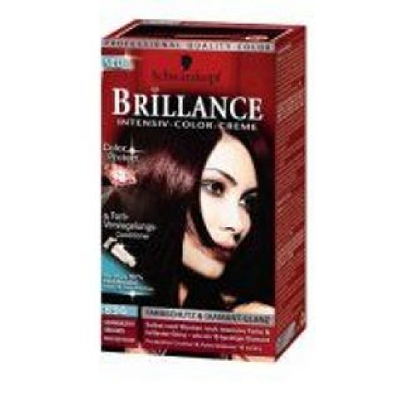 Schwarzkopf Brillance Color Creme barva na vlasy 896 černočervená organza 50 ml