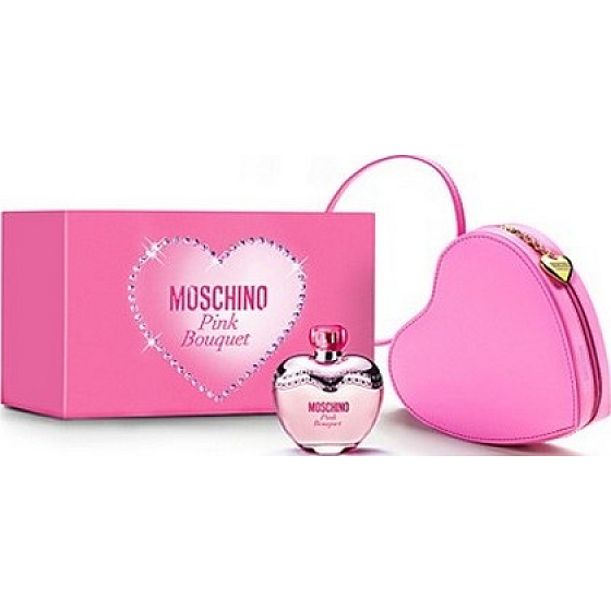 Moschino Pink Bouquet toaletní voda 100 ml + kabelka, dárková sada