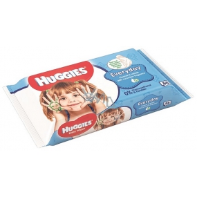 Huggies Everyday vlhčené čisticí ubrousky pro děti 56 kusů