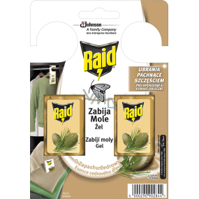 Raid haczyk przeciwko molom odzieżowym z zapachem cedru, 2 szt.