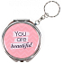 Albi Zrcátko - klíčenka s textem You Are Beautiful 6,5 cm