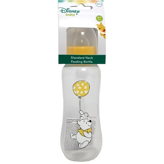 Disney Baby Medvídek Pú kojenecká láhev pro děti od 0 měsíců 250 ml