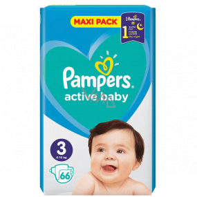 Pampers Active Baby rozmiar 3, 6-10 kg pieluchy treningowe 66 sztuk