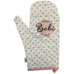 Albi Rodina Nejlepší babi na světě dárková chňapka 32 x 17 cm Albi Rodina Nejlepší babi na světě dárková chňapka 32 x 17 cm