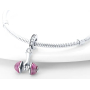 Zawieszka ze srebra 925 Gimnastyczna figurka, charms do bransoletki sport
