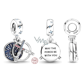 Zawieszka ze srebra próby 925 Marvel Star Wars Lightsaber 2w1, charms do bransoletki