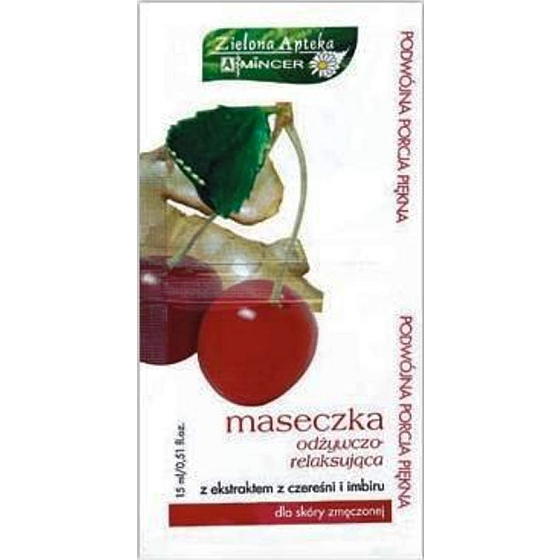 Mincer Třešeň a zázvor výživná a relaxační pleťová maska 15 ml