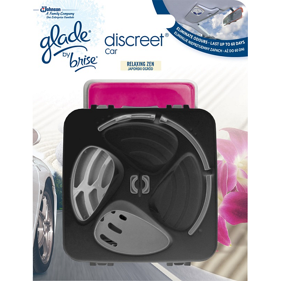 Glade Relaxing Zen Discreet Car osvěžovač vzduchu do auta 12 g