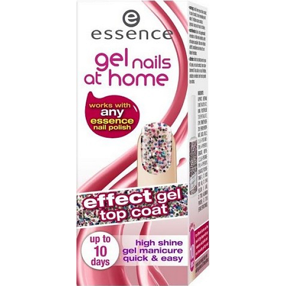 Essence Gel Nails At Home Top Coat krycí gelový lak 04 Glitterland 7 ml