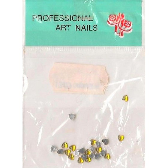 Professional Art Nails ozdoby na nehty kamínky srdíčka zlaté 1 balení