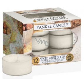 Yankee Candle Spice White Cocoa - Kořeněné bílé kakao vonná čajová svíčka 12 x 9,8 g
