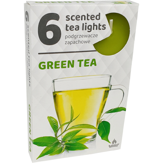 Tea Lights Zielona herbata świeczki zapachowe 6 sztuk