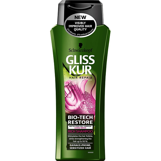 Gliss Kur Bio-Tech Restore šampon pro potřeby křehkých vlasů 250 ml