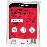 Spokar Standard folia zakrywająca do malowania, 7 µ, 50 m², 4 × 12,5 m
