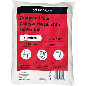 Spokar Standard folia zakrywająca do malowania, 7 µ, 50 m², 4 × 12,5 m