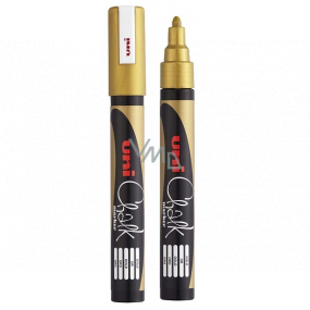 Uni Mitsubishi Chalk Marker złoty marker do pisania 1,8-2,5 mm, PWE-5M