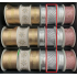 Niekupiona Wstążka materiałowa świąteczna Przeźroczyste szare gwiazdki 25 mm x 2,5 m