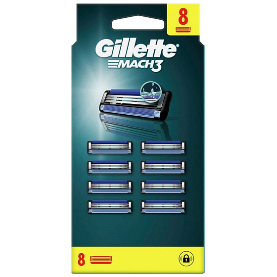 Gillette Mach3 zamiennik 8 sztuk, dla mężczyzn