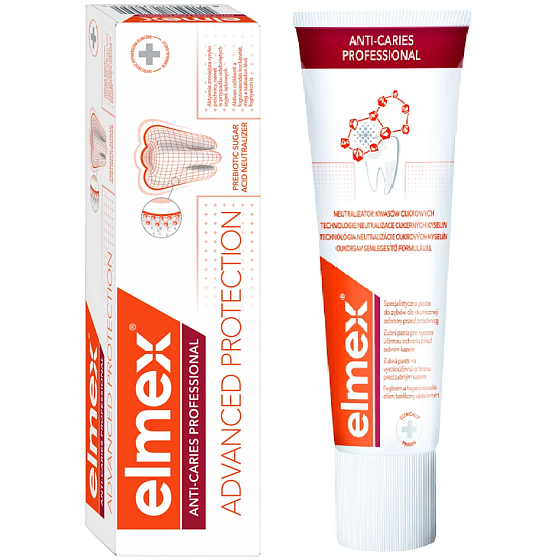 Elmex Anti-Caries Professional zubní pasta, 75 ml, tubka s etiketou značky